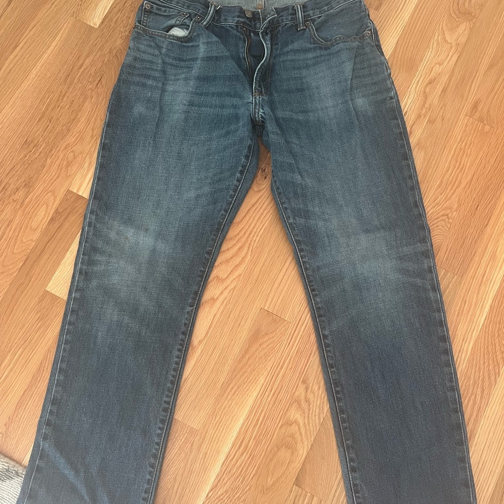 GAP Men's Straight Fit Jeans in Dark Blue